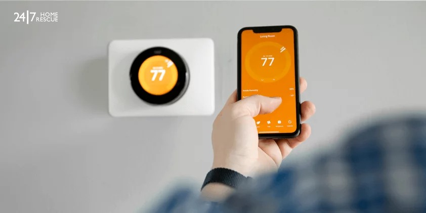 Control smart thermostat by using smart phone