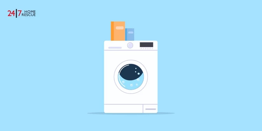 washing machine with cleaning products