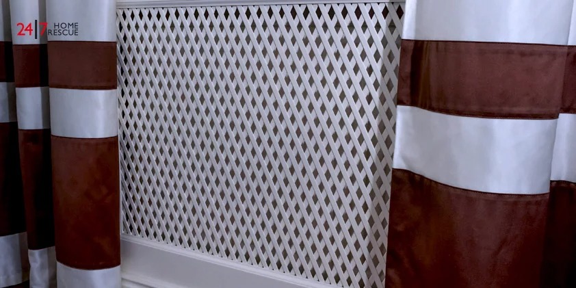 A Close-up Picture of A Radiator Cover