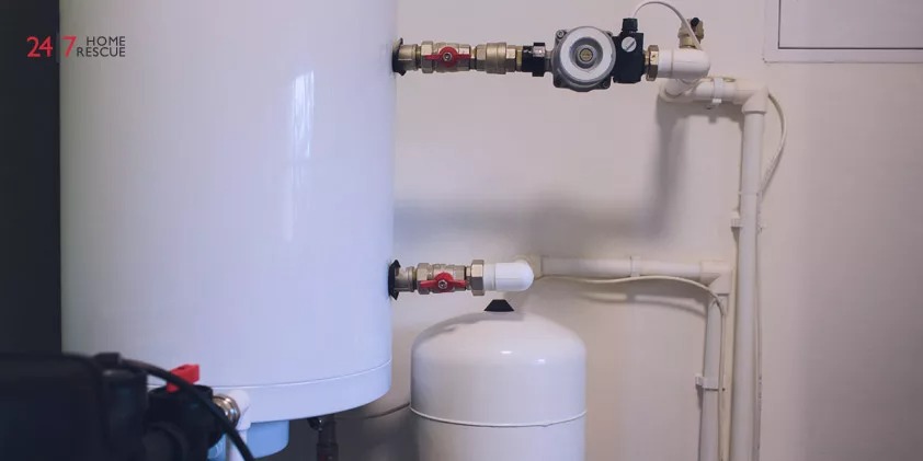 A Hot Water Cylinder in a Boiler Room