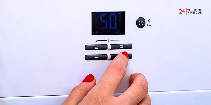 Turn off central heating system and water supply