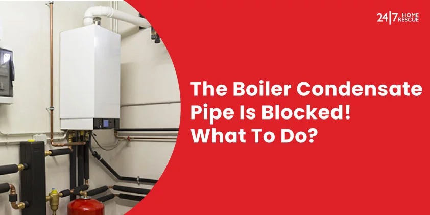 Boiler condensate pipe is bloked
