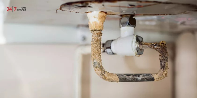 Buildup of corrosion