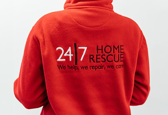 24|7 home rescue gas safe engineer back hoodie picture