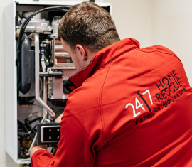 24|7 Home Rescue Engineer repairing a boiler