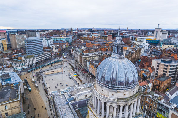 Nottingham city UK