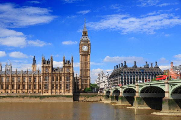 Palace of Westminster in London, UK. Big Ben. London landmark.
