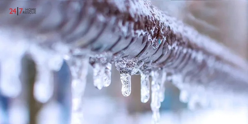 boiler with frozen condensate pipe