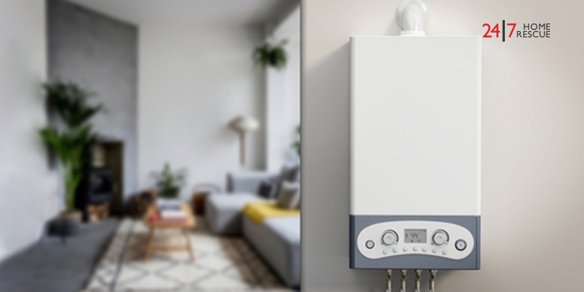 Combi boiler closeup