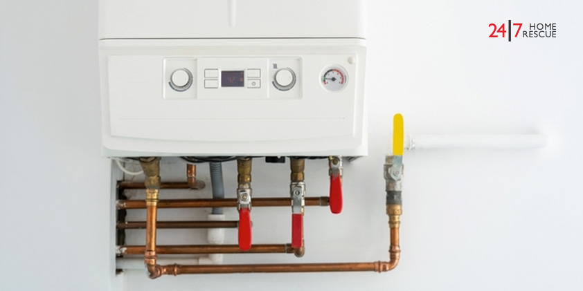 Combi Boiler installed on house wall